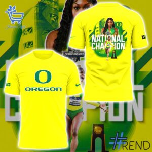 Unisex m hurdles National Champion Oregon Ducks Aaliyah McCormick Shirt styled with jeans for a relaxed look
