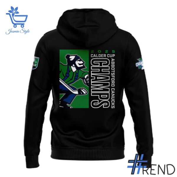 Custom apparel with the bold Calder Cup Champions Abbotsford Canucks Hoodie design