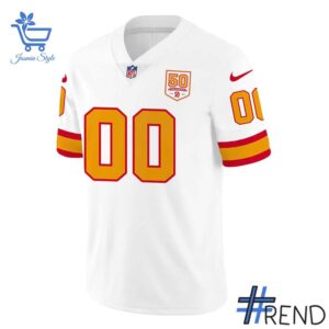 Custom look featuring the signature th Season Tampa Bay Buccaneers Football jersey design