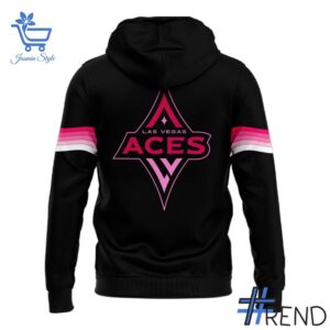 Close-up view of the A ja Wilson A ONE Las Vegas Aces Hoodie jpg print