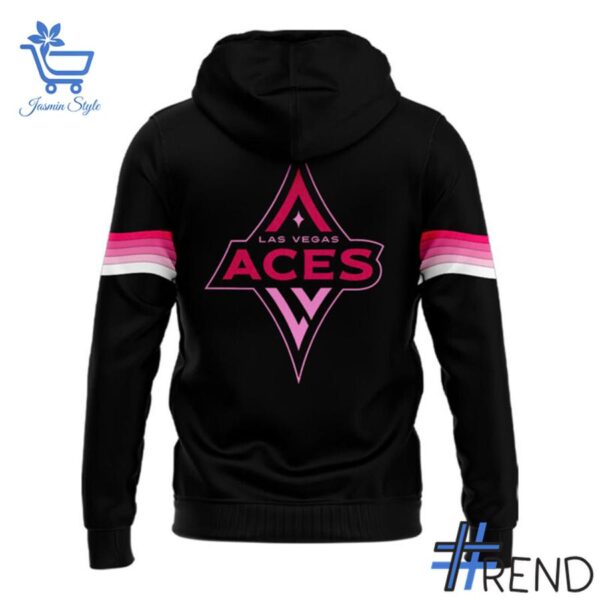 Close-up view of the A ja Wilson A ONE Las Vegas Aces Hoodie jpg print