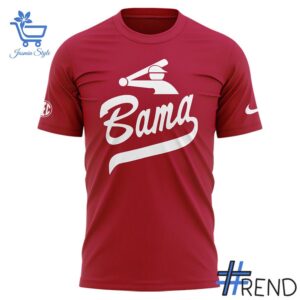 Close-up view of the Alabama Crimson Tide Shirt print