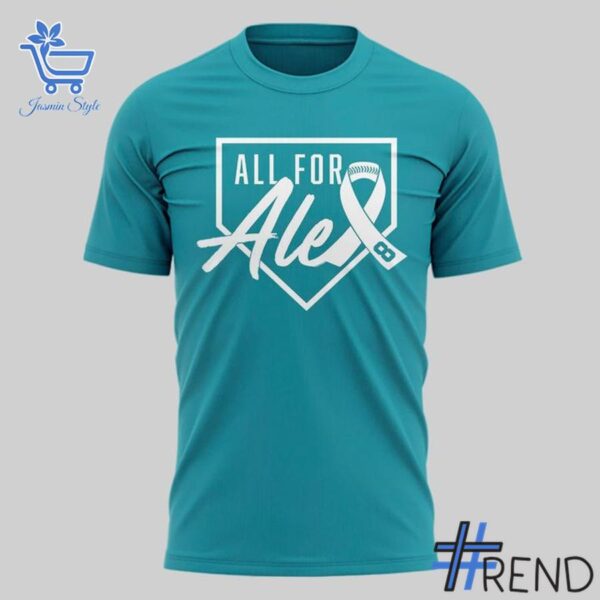 Close-up view of the All For Alex Texas Longhorns Shirt print
