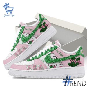 Trendy Alpha Kappa Alpha Est Nike Air Force featuring bold graphics and modern style