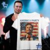 Unisex America Party Future Vision Elon Musk Shirt styled with jeans for a relaxed look