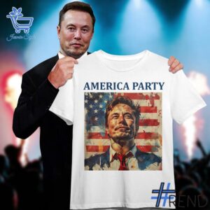 Unisex America Party Future Vision Elon Musk Shirt styled with jeans for a relaxed look