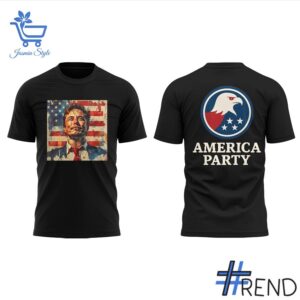 Limited-edition apparel with custom America Party Future Vision Shirt print