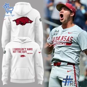 Unisex Arkansas Razorbacks No Maha Hoodie styled with jeans for a relaxed look