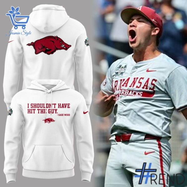 Unisex Arkansas Razorbacks No Maha Hoodie styled with jeans for a relaxed look