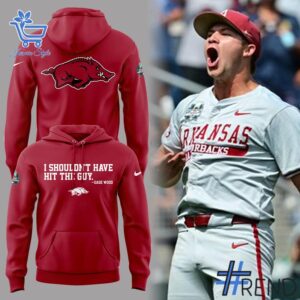 Unisex Arkansas Razorbacks No Maha Hoodie styled with jeans for a relaxed look