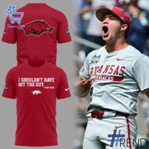 Limited-edition apparel with custom Arkansas Razorbacks No Maha I Shouldn't Have Hit The Guy Shirt print