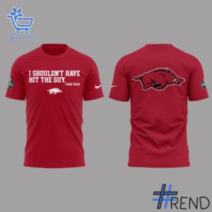 Limited-edition apparel with custom Arkansas Razorbacks No Maha I Shouldn't Have Hit The Guy Shirt print