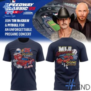 Limited-edition apparel with custom Atlanta Braves MLB Speedway Classic T Shirt print