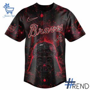 Styled look featuring Atlanta Braves MLB Star Wars Jersey for everyday wear