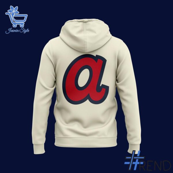 Close-up of the 3 Atlanta Braves Shop Capsule 2025 MLB All Star Week Hoodie showing detailed design and vibrant colors.