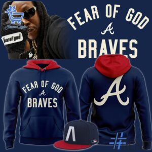 Close-up of the 1 Atlanta Capsule 2025 MLB All Star Week Atlanta Braves Hoodie showing detailed design and vibrant colors.