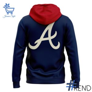 Close-up of the 3 Atlanta Capsule 2025 MLB All Star Week Atlanta Braves Hoodie showing detailed design and vibrant colors.