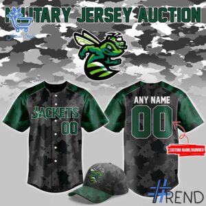Performance meets personality in every Augusta GreenJackets Military Baseball Jersey detail.