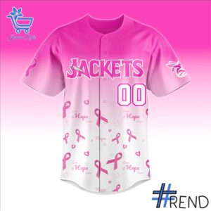 Custom look featuring the signature Augusta GreenJackets Pink out the Park Jersey design