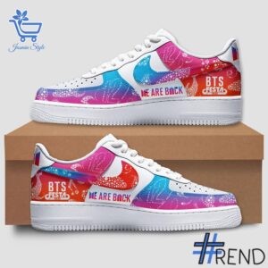 Trendy BTS Festa Air Force Shoes featuring bold graphics and modern style