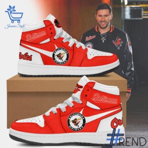 Custom look featuring the signature Baltimore Orioles Air Jordan Shoes design