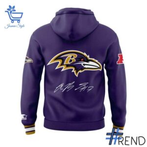 Custom apparel with the bold Baltimore Ravens Contract Extension x Rashod Bateman Hoodie design