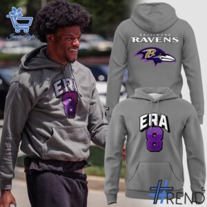 Level up your everyday style with 1 Baltimore Ravens Era 8 Hoodie.