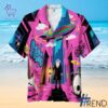 Band Graffiti Drawing Hawaiian Shirt design displayed on high-quality clothing fabric