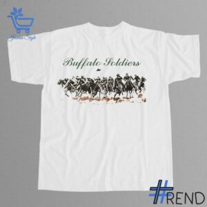 Detailed fabric and stitching showing Beyonce Buffalo Soldier Shirt