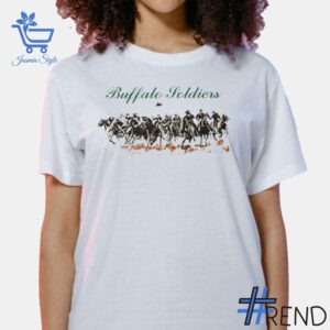 Detailed fabric and stitching showing Beyonce Buffalo Soldier Shirt