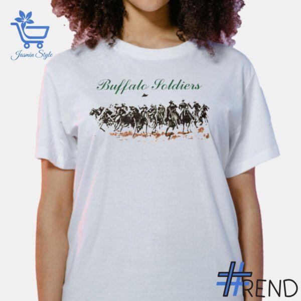 Detailed fabric and stitching showing Beyonce Buffalo Soldier Shirt