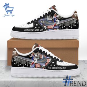 Trendy Beyonce Cowboy Carter Air Force Shoes featuring bold graphics and modern style