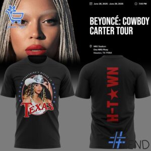 Limited-edition apparel with custom Beyonce x Houston Tour Shirt print