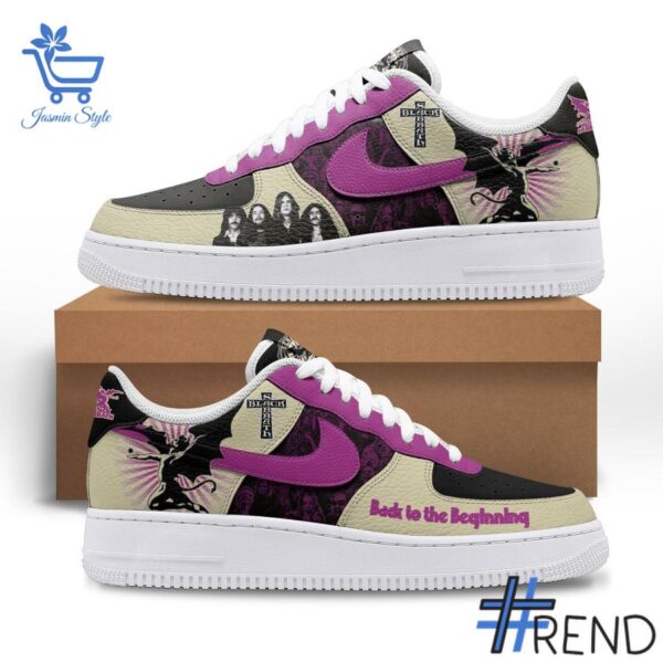 Custom look featuring the signature Black Sabbath Back to the Beginning Air Force Shoes design