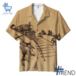 Trendy Bob Dylan Slow Train Coming Album Hawaiian Shirt featuring bold graphics and modern style