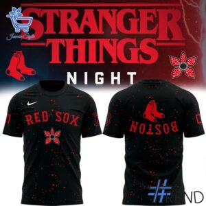 Level up your everyday style with 1 Boston Red Sox Stranger Things Night Tshirt.