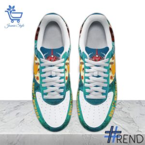 Trendy Bret Michaels Nike Air Force featuring bold graphics and modern style