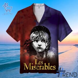 Soft and durable fabric with bold Broadway Les Misérables Hawaiian Shirt print