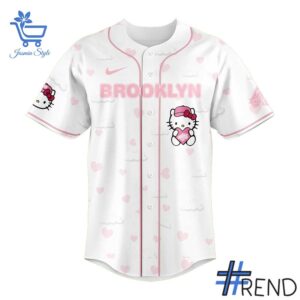 Custom look featuring the signature Brooklyn Cyclones Hello Kitty Night Jersey design