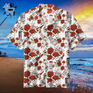 Soft and durable fabric with bold Budweiser flowers Hawaiian Shirt print