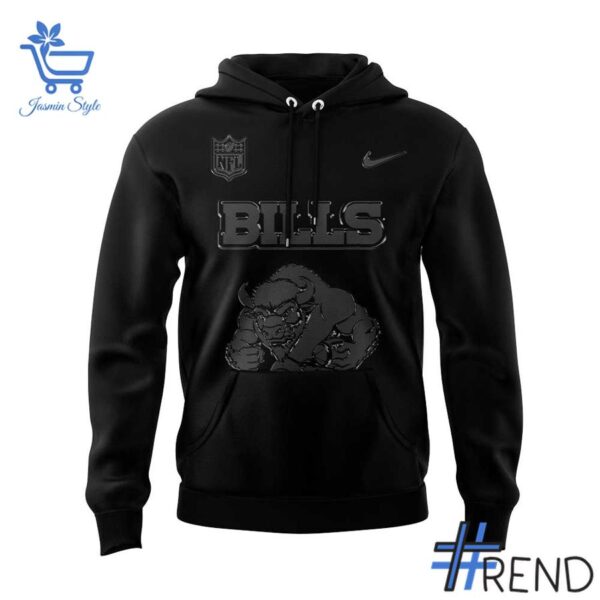 Buffalo Bills Back In Black Hoodie design displayed on high-quality clothing fabric