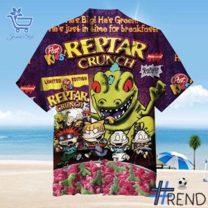 Cap'n Crunch Berries Cereal Print Ad Hawaiian Shirt design on casual wear for everyday style