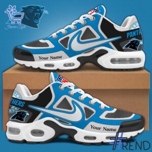 Custom look featuring the signature Carolina Panthers TN Air Max Shoes design