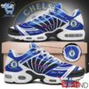 Street-style look featuring the unique Chelsea FC custom Air Max TN Shoes artwork