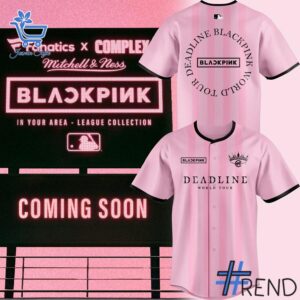 Side view of Chicago Cubs Blackpink Deadline World Tour Jersey showcasing iconic low-top silhouette.