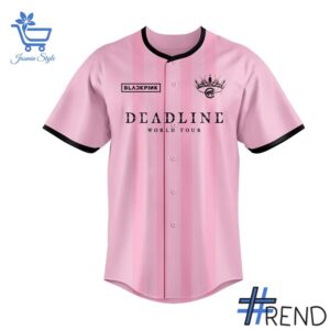 Side view of Chicago Cubs Blackpink Deadline World Tour Jersey showcasing iconic low-top silhouette.
