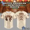 Custom look featuring the signature Chicago Cubs Celebrating Native American Heritage Month Jersey design