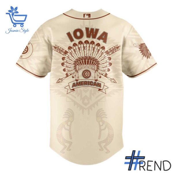 Custom look featuring the signature Chicago Cubs Celebrating Native American Heritage Month Jersey design