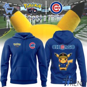 Limited-edition apparel with custom Chicago Cubs Pokémon Hoodie print