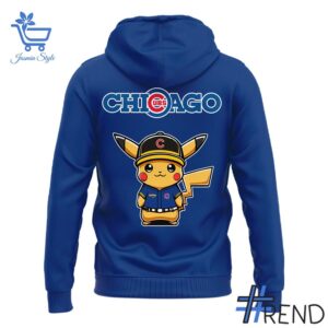 Limited-edition apparel with custom Chicago Cubs Pokémon Hoodie print